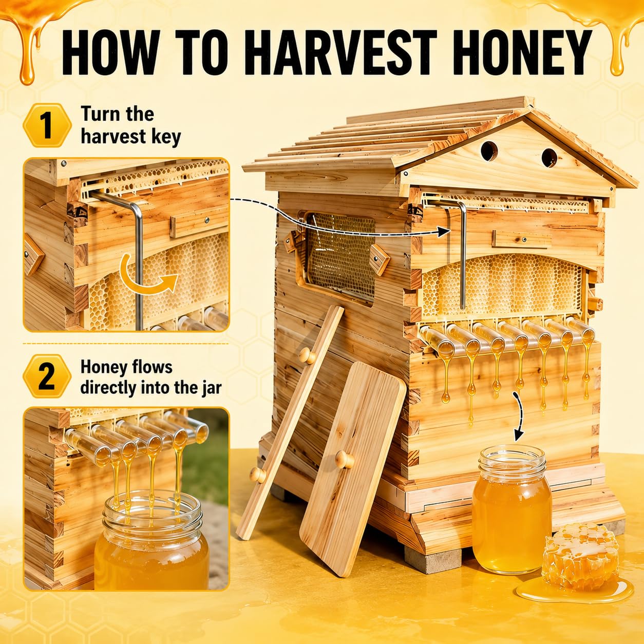 Caja de madera para colmena de - Beehive Frame Wax reseña y precio